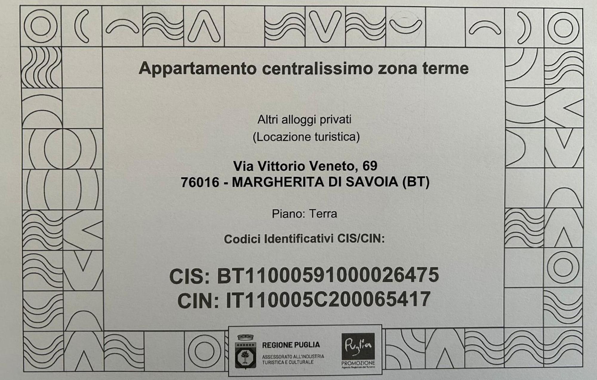 Appartamento Centralissimo Zona Terme Margherita Di Savoia Ngoại thất bức ảnh